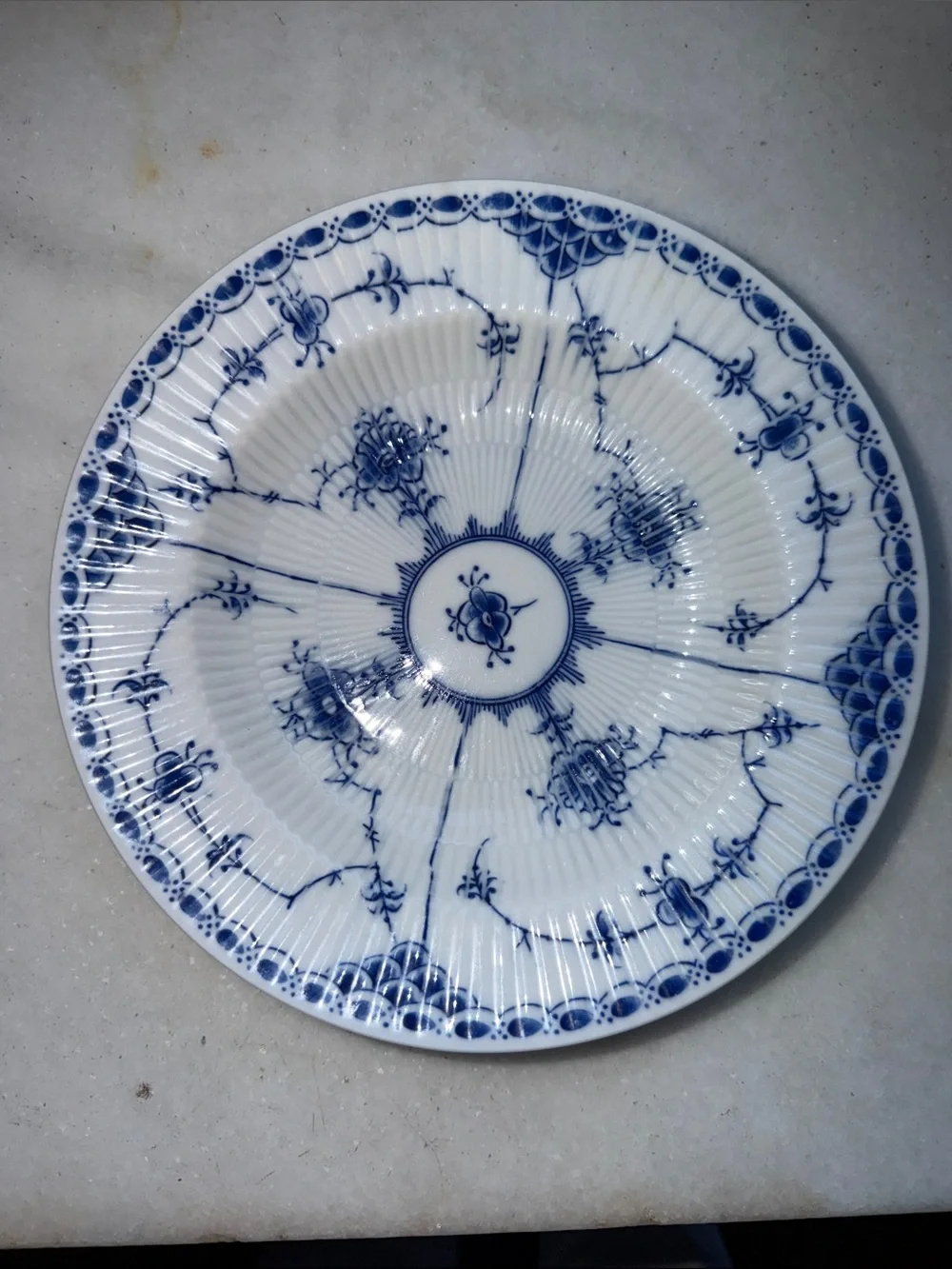 Vintage Blue Fjord Soup Plates